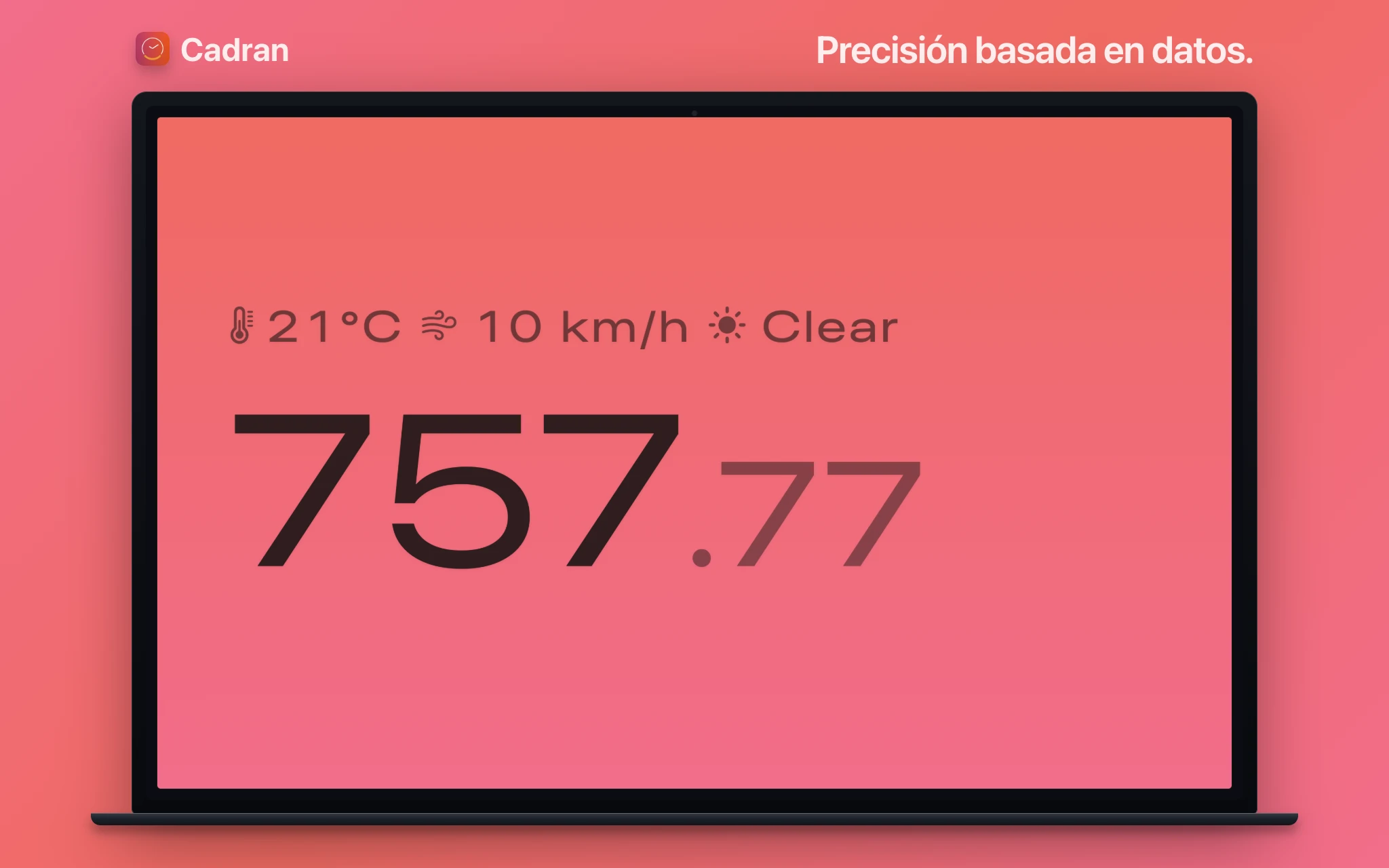 Metric clock face — Cadran
