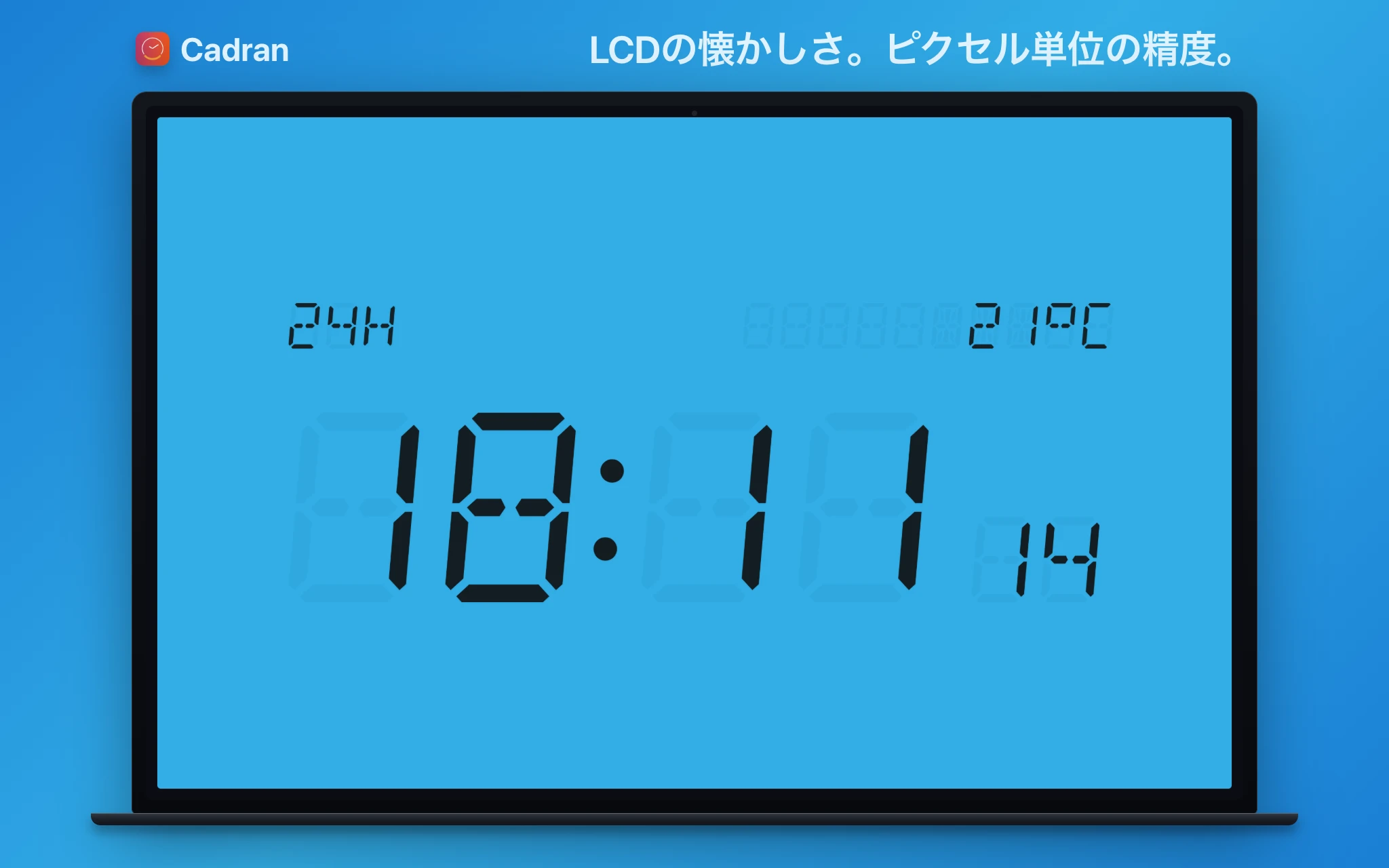 Quartz clock face on Mac desktop — Cadran